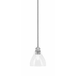 Edge - 1 Light Stem Hung Mini Pendant-7.25 Inche Tall and 6.25 Inches Wide