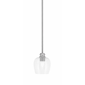 Edge - 1 Light Stem Hung Mini Pendant-7.5 Inche Tall and 6 Inches Wide
