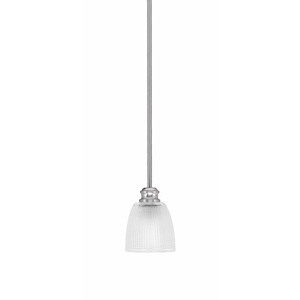 Edge - 1 Light Stem Hung Mini Pendant-6.25 Inche Tall and 5 Inches Wide