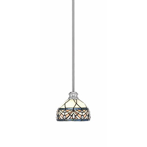 Edge - 1 Light Stem Hung Mini Pendant-6 Inche Tall and 7 Inches Wide