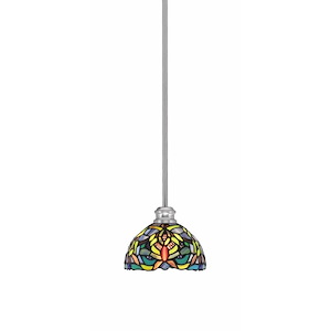 Edge - 1 Light Stem Hung Mini Pendant-5.5 Inche Tall and 7 Inches Wide