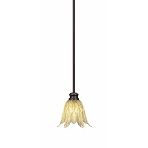 Edge - 1 Light Stem Hung Mini Pendant-7 Inche Tall and 7 Inches Wide