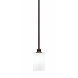 Edge - 1 Light Stem Hung Mini Pendant-7.75 Inche Tall and 4 Inches Wide