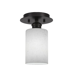 Edge - 1 Light Semi-Flush Mount-8.5 Inches Tall and 3.75 Inches Wide