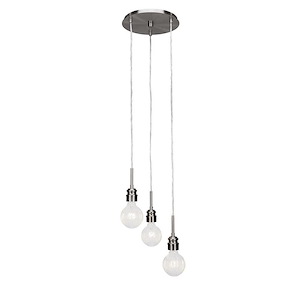 Edge - 3 Light Cluster Pendalier-11.75 Inches Tall and 14.75 Inches Wide - 755730