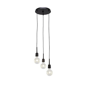 Edge - 12W 3 LED Cluster Pendalier-11.75 Inches Tall and 15 Inches Wide