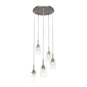 Edge - 5 Light Cluster Pendalier-11.75 Inches Tall and 19.75 Inches Wide - 731595