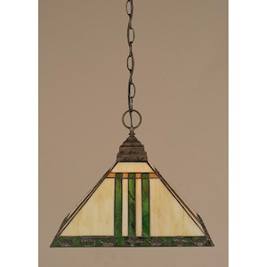 Any - 1 Light Chain Hung Pendant-11.25 Inches Tall and 14 Inches Wide - 356905