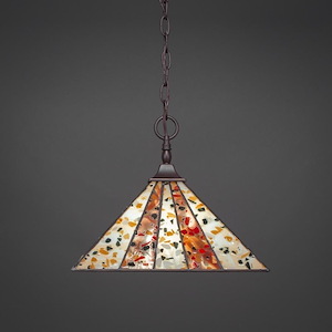 Any - 1 Light Chain Hung Pendant-11.5 Inches Tall and 14 Inches Wide