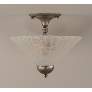 Any - 2 Light Semi-Flush Mount-11.25 Inches Tall and 13.25 Inches Wide