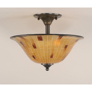 Any - 2 Light Semi-Flush Mount-11.25 Inches Tall and 16 Inches Wide - 356870