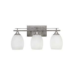Uptowne - 3 Light Bath Bar-9.5 Inches Tall and Inches Wide