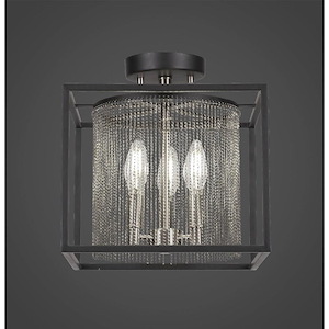 Cadina - 3 Light Semi-Flush Mount-9 Inches Tall and 11 Inches Wide - 1218809