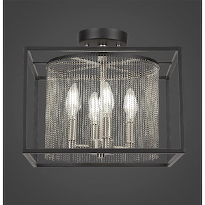 Cadina - 4 Light Semi-Flush Mount-9 Inches Tall and 13.25 Inches Wide