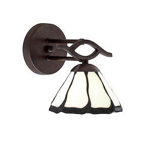 Revo - 1 Light Wall Sconce-8 Inches Tall and 7 Inches Wide