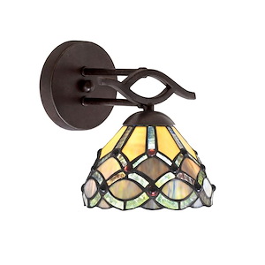 Revo - 1 Light Wall Sconce-8.5 Inches Tall and 7 Inches Wide