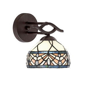 Revo - 1 Light Wall Sconce-8.5 Inches Tall and 7 Inches Wide
