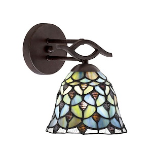 Revo - 1 Light Wall Sconce-9.75 Inches Tall and 7 Inches Wide