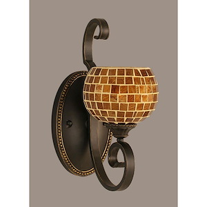 Elegante - 1 Light Wall Sconce-14.5 Inches Tall and 9.5 Inches Wide