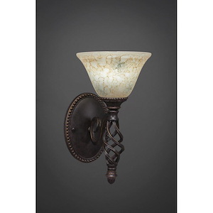 Elegante - 1 Light Wall Sconce-12 Inches Tall and 7 Inches Wide