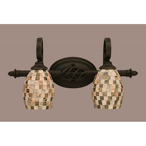 Elegante - 2 Light Bath Bar-7.5 Inches Tall and 11.25 Inches Wide