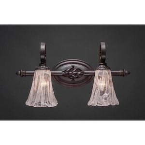 Elegante - 2 Light Bath Bar-11 Inches Tall and 8.5 Inches Wide