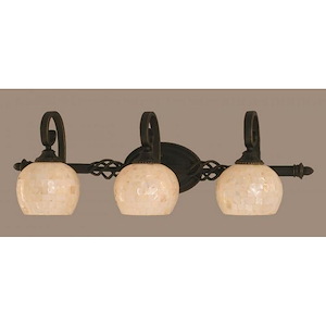 Elegante - 3 Light Bath Bar-9.75 Inches Tall and 8.75 Inches Wide