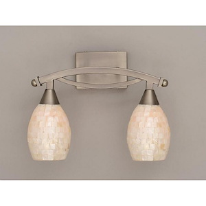 Bow - 2 Light Bath Bar-12.25 Inches Tall and 8.5 Inches Wide