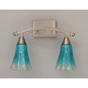 Bow - 2 Light Bath Bar-12.5 Inches Tall and 8.5 Inches Wide