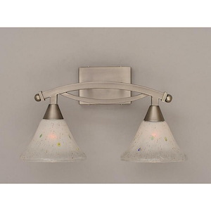 Bow - 2 Light Bath Bar-10.75 Inches Tall and 9.5 Inches Wide