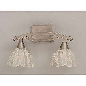 Bow - 2 Light Bath Bar-10 Inches Tall and 9.5 Inches Wide