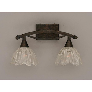 Bow-Two Light Bath Bar-9.5 Inches Wide by 10.75 Inches High