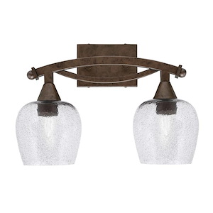 Bow - 2 Light Bath Bar-11.5 Inches Tall and 16.75 Inches Length