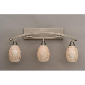 Bow - 3 Light Bath Bar-12.75 Inches Tall and 8.25 Inches Wide