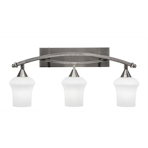 Bow - 3 Light Bath Bar-12.75 Inches Tall and Inches Wide