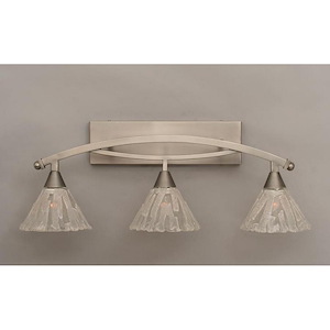 Bow - 3 Light Bath Bar-10.75 Inches Tall and 10 Inches Wide