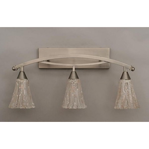 Bow - 3 Light Bath Bar-13 Inches Tall and 8.75 Inches Wide