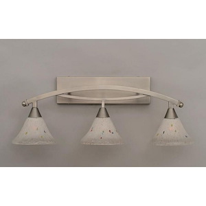 Bow - 3 Light Bath Bar-11 Inches Tall and 10 Inches Wide