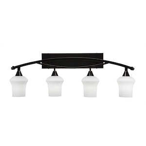 Bow - 4 Light Bath Bar-13.5 Inches Tall and Inches Wide - 697094