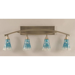 Bow - 4 Light Bath Bar-13.75 Inches Tall and 8.5 Inches Wide