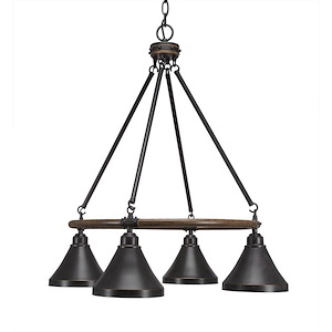 Blacksmith - 4 Light Chandelier-28 Inches Tall and 26.75 Inches Wide