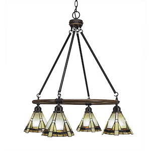 Blacksmith - 4 Light Chandelier-28 Inches Tall and 26.5 Inches Wide - 697187