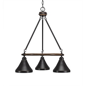 Blacksmith - 3 Light Chandelier-27 Inches Tall and 20 Inches Wide