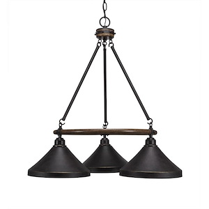 Blacksmith - 3 Light Chandelier-27.5 Inches Tall and 24.5 Inches Wide