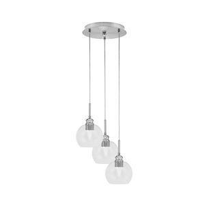 Array - 3 Light Cord Hung Cluster Pendalier-11.5 Inche Tall and 11.25 Inches Wide - 1335260