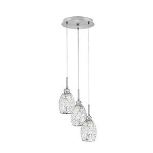 Array - 3 Light Cord Hung Cluster Pendalier-12.25 Inche Tall and 9.75 Inches Wide - 1335172