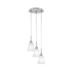 Array - 3 Light Cord Hung Cluster Pendalier-11.5 Inche Tall and 9.75 Inches Wide - 1335240