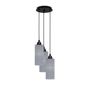 Array - 3 Light Cord Hung Cluster Pendalier-13.25 Inche Tall and 9.5 Inches Wide