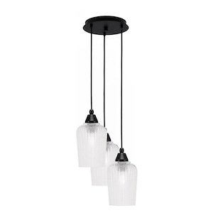 Array - 3 Light Cord Hung Cluster Pendalier-11.25 Inche Tall and 10.75 Inches Wide - 1335119