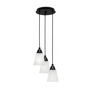 Array - 3 Light Cord Hung Cluster Pendalier-9 Inche Tall and 10.25 Inches Wide - 1335183